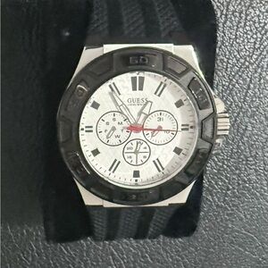 Guess Men's Force White Dial Watch - W0674G3